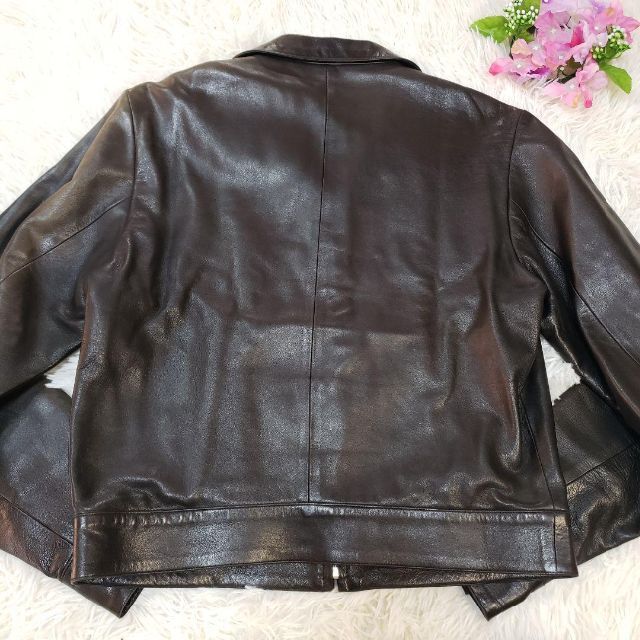 サイズ アニエスベー スペシャル シングルライダース レザー 羊革 黒