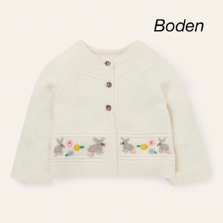 ボーデン(Boden)の【新品】ボーデン ニット カーディガン うさぎ 92(カーディガン)