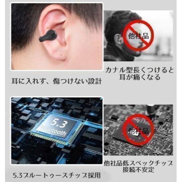 ブラウン×ピンク ホワイト ambieのように耳に挟むタイプ 骨伝導 骨伝導イヤホン | bosbd.org