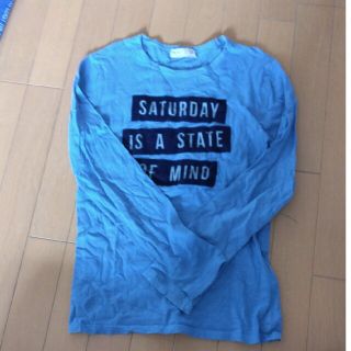 ザラキッズ(ZARA KIDS)の128㎝　ブルー ロンT(Tシャツ/カットソー)