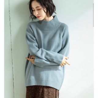 ローリーズファーム(LOWRYS FARM)の☆【LOWRYS FARM】モチモチハイネックニット ブルー〈新品タグ付き〉☆(ニット/セーター)