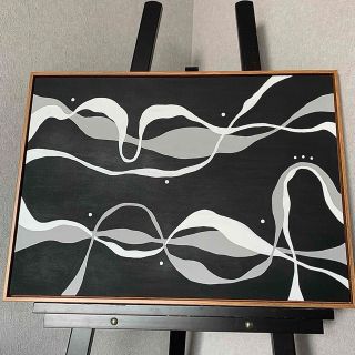 現代アート 約70×50㎝ フレーム付き モダン アートパネル 絵画 抽象画