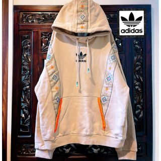 アディダス(adidas)のアディダス カーキグリーン エスニック パーカー トレーナー ジャージ オルテガ(パーカー)