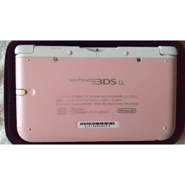 ニンテンドー3DS(ニンテンドー3DS)のニンテンドー３DSLL（ピンク×ホワイト） エンタメ/ホビーのゲームソフト/ゲーム機本体(携帯用ゲーム機本体)の商品写真