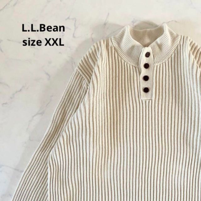 【美品】XXLサイズ L.L.Bean エルエルビーン ハーフボタン ニット | フリマアプリ ラクマ