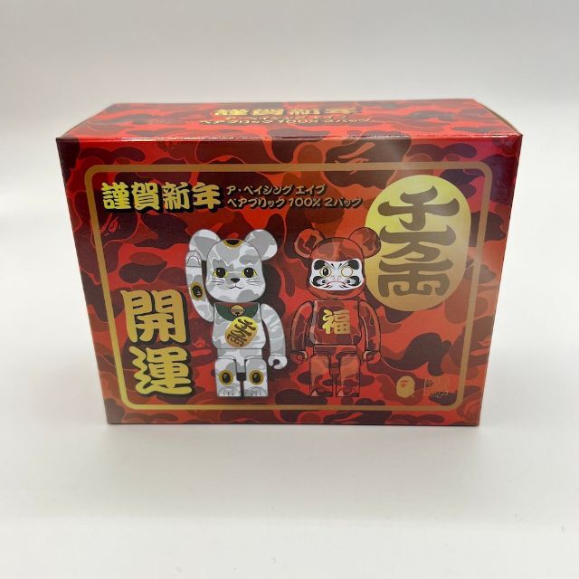 BAPE BE@RBRICK 招き猫＆達磨 開運 100% 2パック 白赤 新品-silversky ...