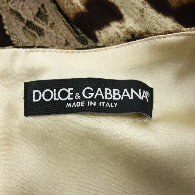 DOLCE&GABBANA(ドルチェアンドガッバーナ)のドルチェ&ガッバーナ ワンピース ヒョウ柄 レーヨン 42 【AFB3】 レディースのワンピース(ミニワンピース)の商品写真