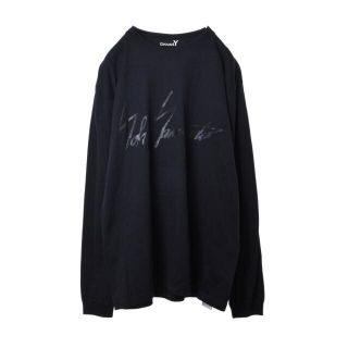 ヨウジヤマモト(Yohji Yamamoto)のGround Y カスレロゴ プリント ロング Tシャツ(Tシャツ/カットソー(七分/長袖))