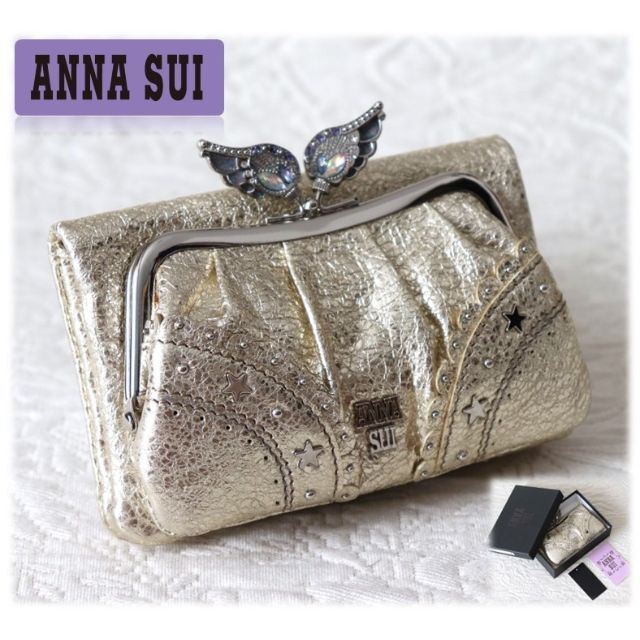 ANNA SUI(アナスイ)ニケ/二つ折財布ウォレット(ゴールド)