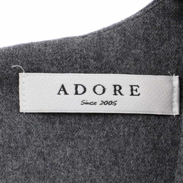 ADORE(アドーア)のアドーア ジャンパースカート ワンピース ひざ丈 ウール 38 M グレー レディースのワンピース(ひざ丈ワンピース)の商品写真