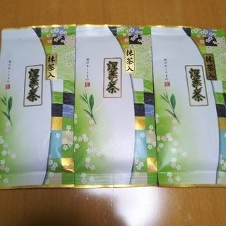 新茶新茶　静岡県産の新茶令和4年産抹茶入深蒸し茶1袋１00g入×3袋のセット新品(茶)