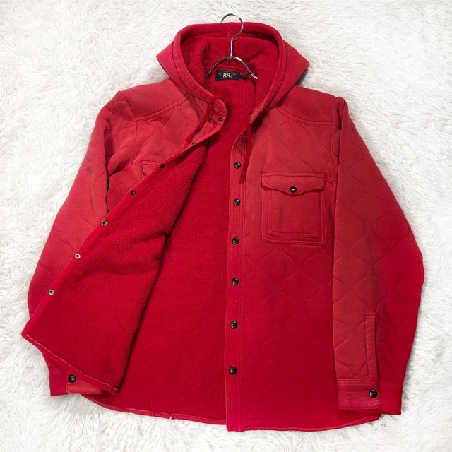 希少 RRL キルティング ワッフル スナップボタン シャツ パーカー