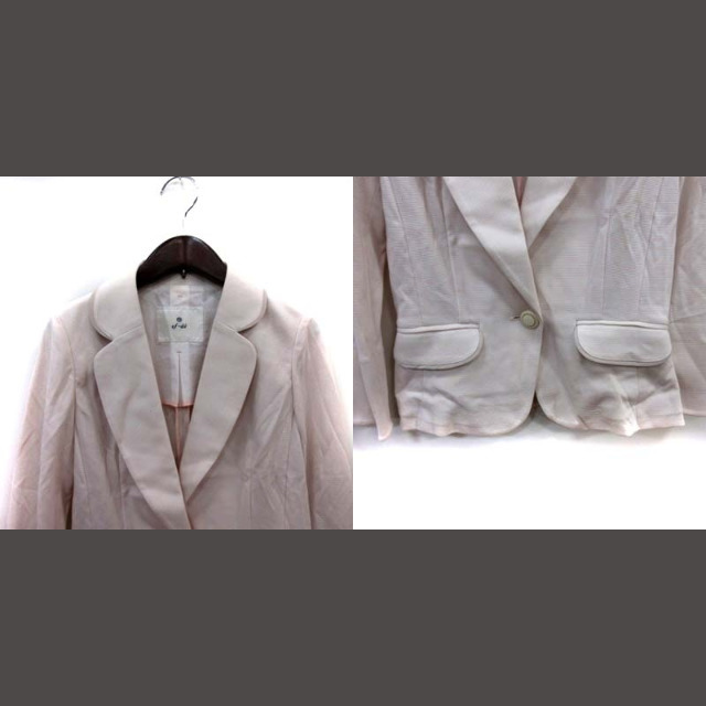 ef-de(エフデ)のエフデ スーツ テーラードジャケット 背抜き ひざ丈スカート 9 ピンクベージュ レディースのフォーマル/ドレス(スーツ)の商品写真