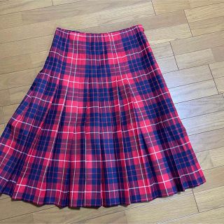 PRADA - 期間限定 PRADAプラダ赤青チェック柄プリーツスカート