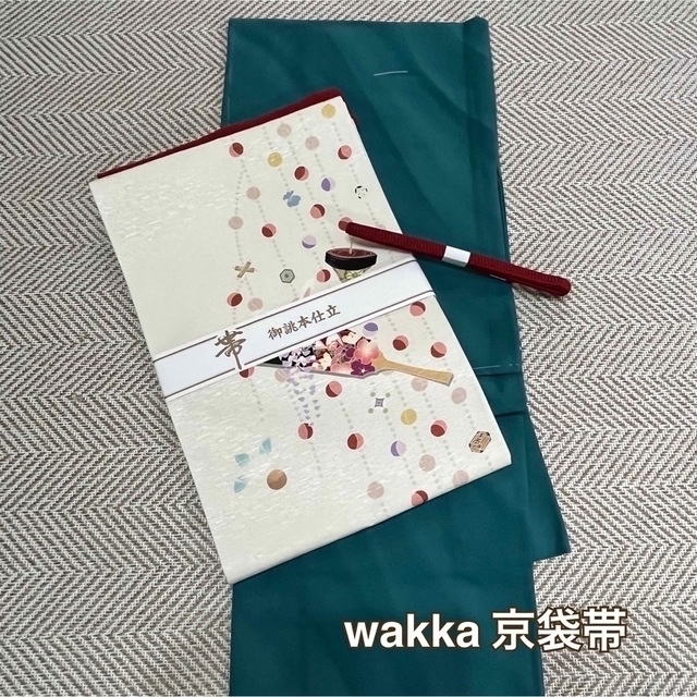wakka うさぎの羽子板 1月帯 京袋帯 普段使いにも 新品未使用 お正月-