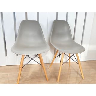 イームズ(EAMES)のイームズシェルチェア❤︎ワームグレー2脚❤︎リプロダクト品(ダイニングチェア)