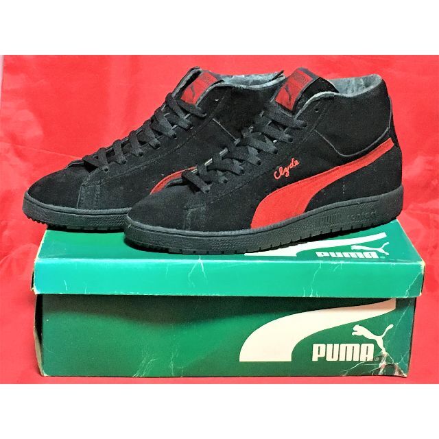 PUMA(プーマ)の★90s!希少レア!プーマ クライド スエード 黒 /赤 ビンテージ ❼★ メンズの靴/シューズ(スニーカー)の商品写真