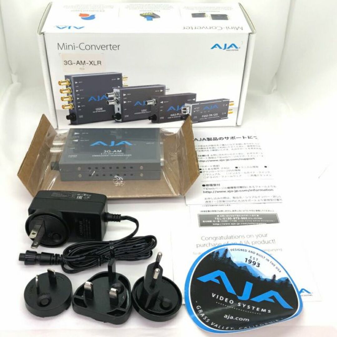 箱ACアダプター保証AJA 3G-AM 3G-SDI 8ch AESエンベッダーディスエンベッダー