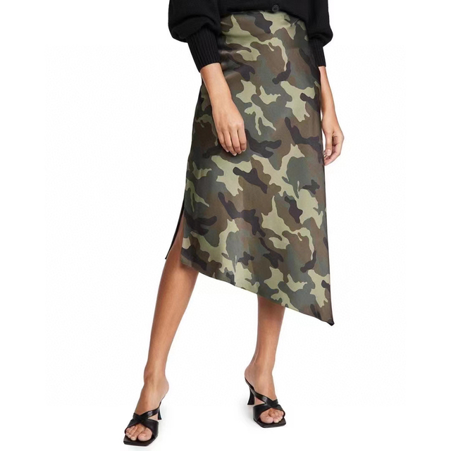Alice+Olivia(アリスアンドオリビア)のsale❤️★Alice olive新作新品　グリーン　ミリタリーロングスカート レディースのスカート(ロングスカート)の商品写真
