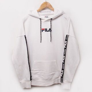 フィラ(FILA)のFILA フィラ プルオーバーパーカー ホワイト M(パーカー)