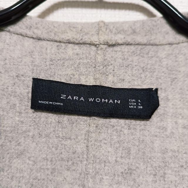 ZARA(ザラ)の美品　ZARA WOMAN　ロングコート　ハンドメイド　綺麗目　ブレッピー　大人 レディースのジャケット/アウター(ロングコート)の商品写真