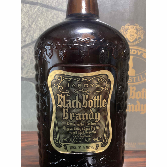 HARDYS Black Bottle Brandy 古酒　ブランデー　未開封 食品/飲料/酒の酒(ブランデー)の商品写真