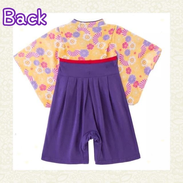 ♡袴 セットアップ♡ 90 紫色  着物 和装 フォーマル 女の子