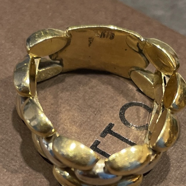 大幅値下げ⭐️刻印あり⭐️K18ゴールドメッシュリング⭐️gold ring レディースのアクセサリー(リング(指輪))の商品写真