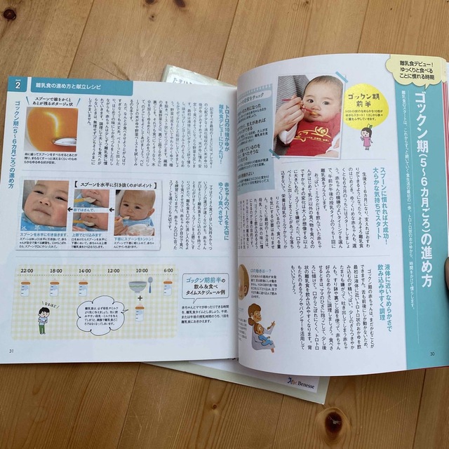 はじめてママ&パパ離乳食　離乳食カレンダーセット エンタメ/ホビーの雑誌(結婚/出産/子育て)の商品写真