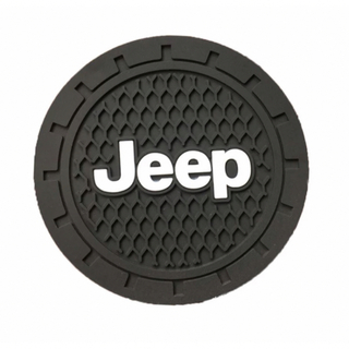 ジープ(Jeep)の【新品】Jeep ロゴ ノンスリップコースター 2枚セット(車内アクセサリ)