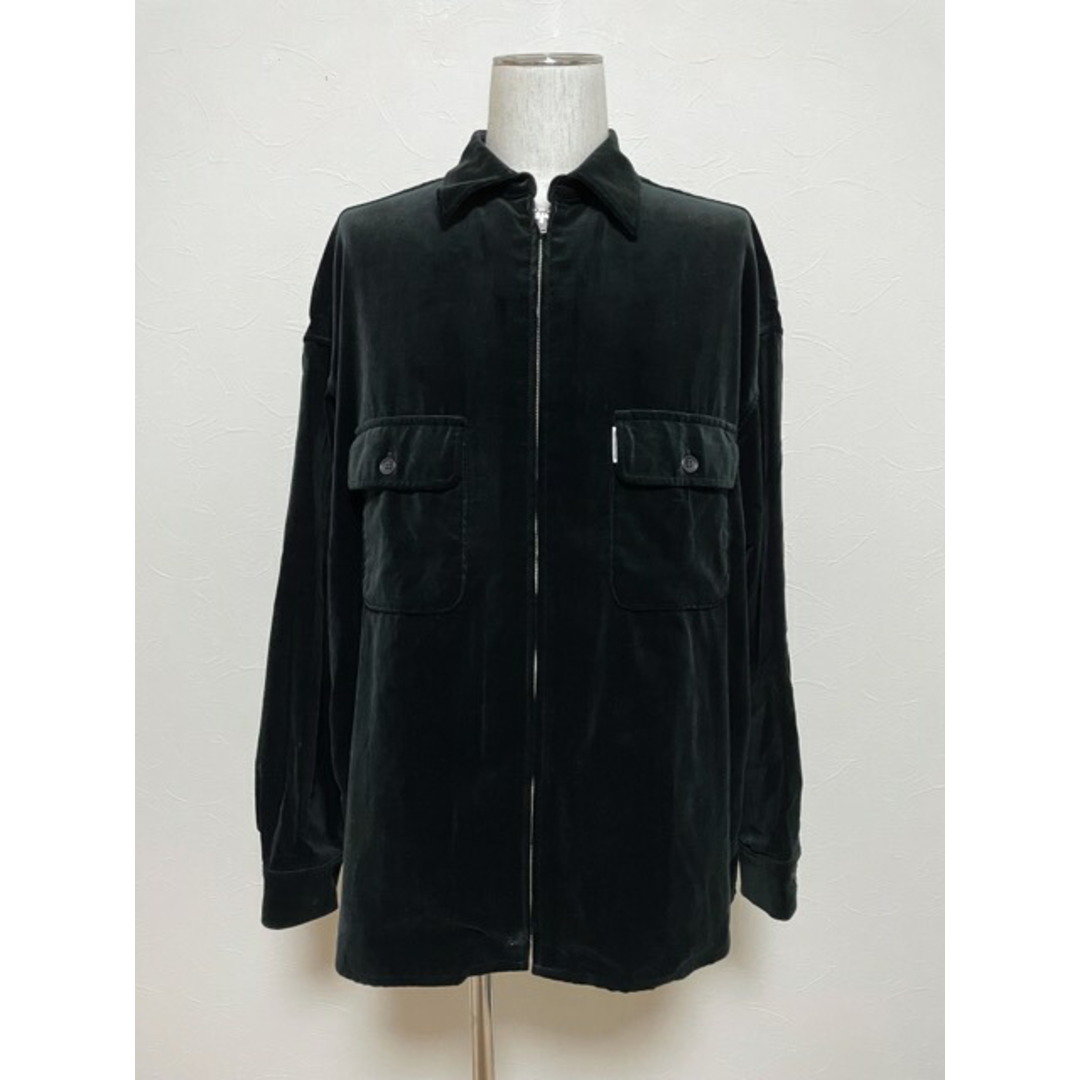 COOTIE/クーティー CTE-21A406 Velour Zip Up Work Shirt ベロア ジップアップ ワークシャツ【007】