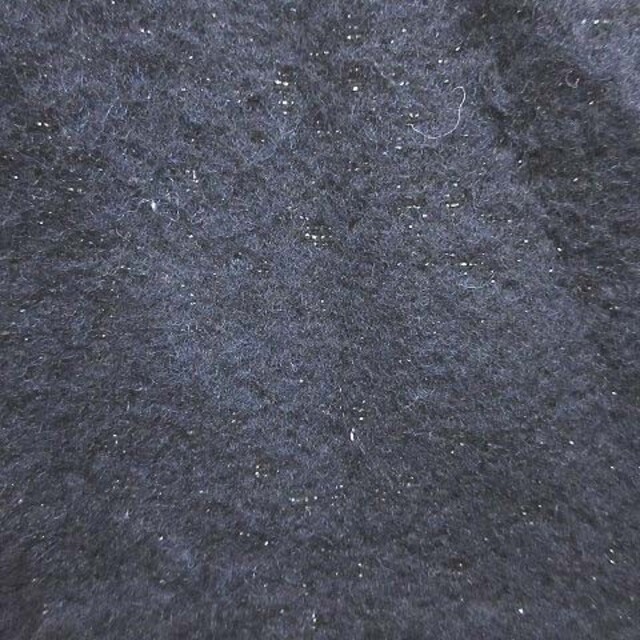 ESTNATION(エストネーション)のエストネーション 台形スカート ひざ丈 起毛 スリット アルパカ混 36 紺 レディースのスカート(ひざ丈スカート)の商品写真