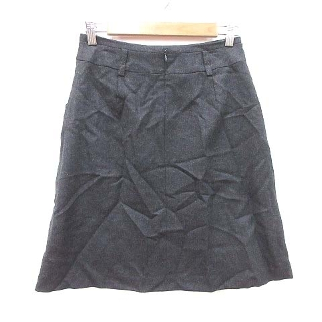 ROPE’(ロペ)のロペ プリーツスカート ひざ丈 ウール 斜めストライプ 38 チャコールグレー レディースのスカート(ひざ丈スカート)の商品写真
