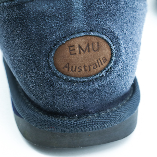 エミュー オーストラリア ムートンブーツ ダレイミニ シープスキン ショートブーツ シューズ 靴 レディース 24cmサイズ ネイビー EMU
