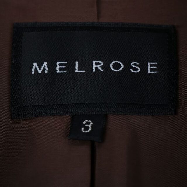 MELROSE(メルローズ)のメルローズ セットアップ 上下セット スーツ ジャケット フレアスカート ウール/シルク ストレッチ レディース 3サイズ ブラウン MELROSE レディースのレディース その他(セット/コーデ)の商品写真