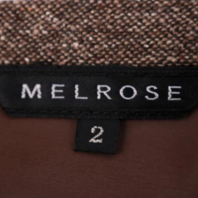 MELROSE(メルローズ)のメルローズ セットアップ 上下セット スーツ ジャケット フレアスカート ウール/シルク ストレッチ レディース 3サイズ ブラウン MELROSE レディースのレディース その他(セット/コーデ)の商品写真