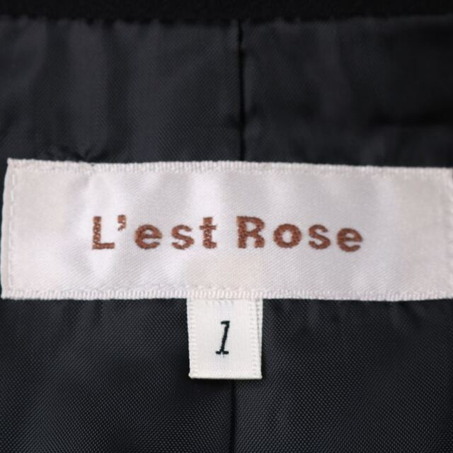 L'EST ROSE(レストローズ)のレストローズ テーラードジャケット 無地 リボンモチーフ トップス 日本製 レディース 1サイズ ブラック L'EST ROSE レディースのジャケット/アウター(テーラードジャケット)の商品写真