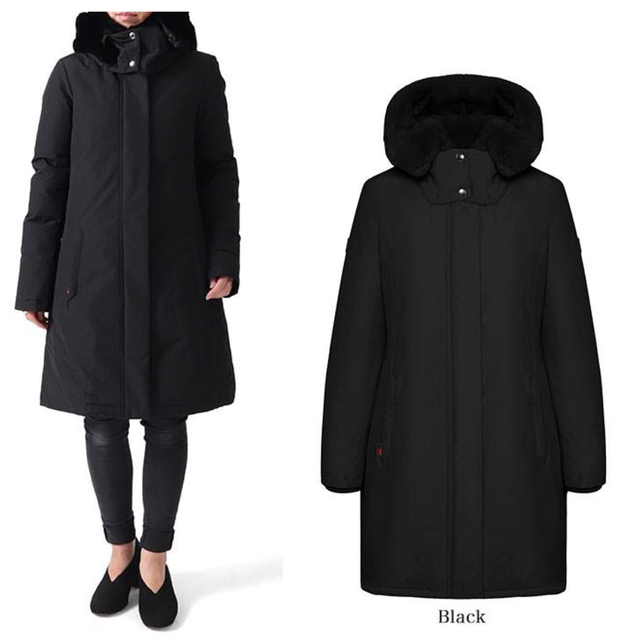 WOOLRICH(ウールリッチ)のウールリッチ ボウブリッジ　ダウンコート WWCPS2807 黒　XS レディースのジャケット/アウター(ダウンコート)の商品写真