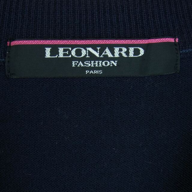 LEONARD(レオナール)のLEONARD レオナール FASHION ファッション フラワー シルク混 ウール ニット セーター ダークネイビー系 ブルー系 L【中古】 レディースのトップス(ニット/セーター)の商品写真