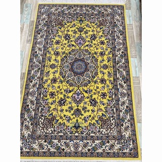 マット手織りウール100％ペルシャ絨毯/ナイン産美しい色柄の高級絨毯