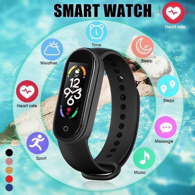 アウトレット品 充電式スマートウォッチ スマートバンド7 ブラック メンズの時計(腕時計(デジタル))の商品写真