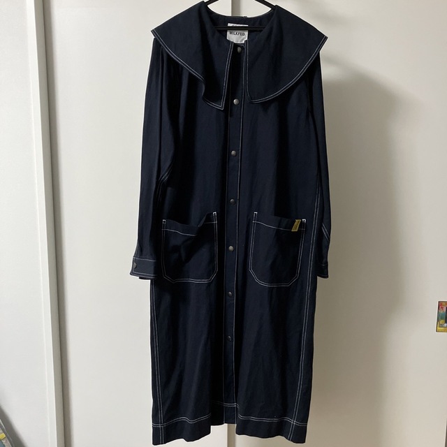 MILKFED.(ミルクフェド)のMILKFED. ミルクフェド BIG COLLAR COAT コートデニム   レディースのジャケット/アウター(ロングコート)の商品写真