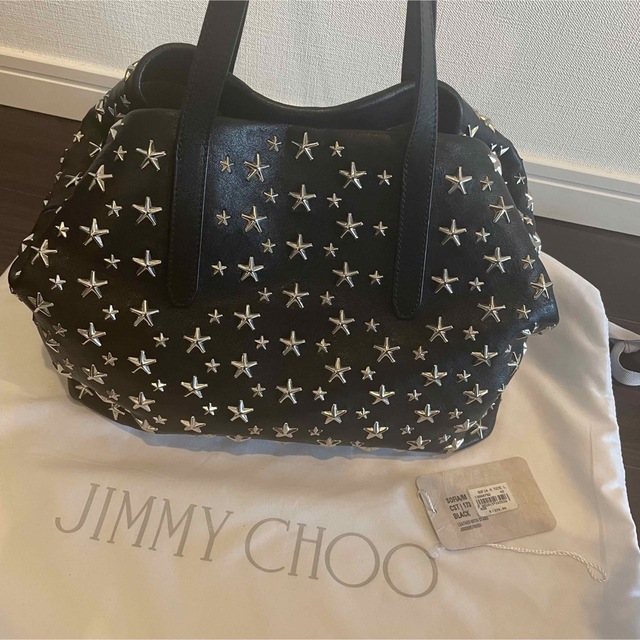 【美品】ジミーチュウJIMMY CHOOトートバッグ　黒　スタッズ　ソフィアM