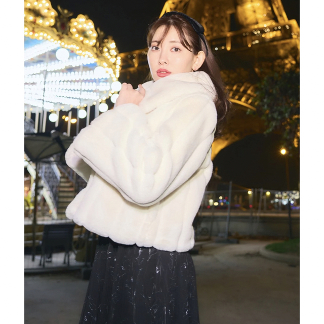 Her lip to - 【新色【snow white】Winter Love Faux Fur Coatの通販