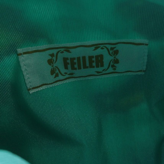 FEILER(フェイラー)のフェイラー ハンドバッグ ハイジチェック 手付きポーチ ロゴ 水色 白  レディースのバッグ(ハンドバッグ)の商品写真