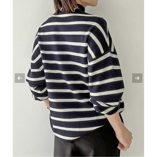 L'Appartement Mockneck Border Knit 1