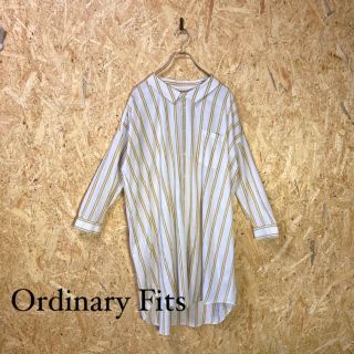 オーディナリーフィッツ(ORDINARY FITS)のfufu♪様専用【オーディナリーフィッツ】麻混 ストライプ リネンシャツ(シャツ/ブラウス(長袖/七分))