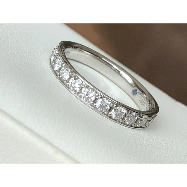 4°C Pt950 0.55ct ハーフエタニティ リング-