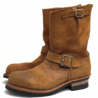 レッドウィング(REDWING)のレッドウィング／RED WING エンジニアブーツ シューズ 靴 メンズ 男性 男性用スエード スウェード レザー 革 本革 ブラウン 茶  8178 ENGINEER ASTMスチールトゥ グッドイヤーウェルト製法(ブーツ)