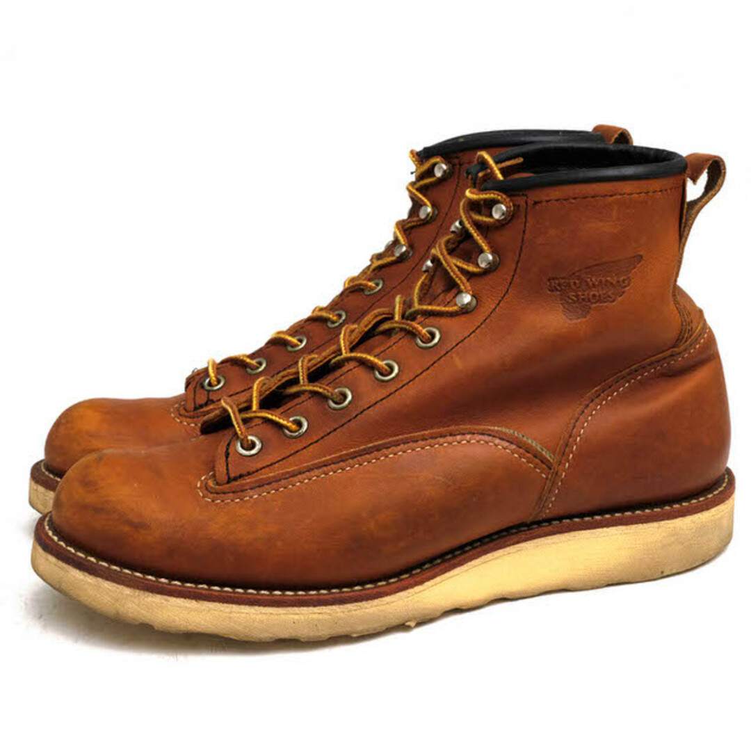 レッドウィング／RED WING ワークブーツ シューズ 靴 メンズ 男性 男性用レザー 革 本革 ブラウン 茶  2904 6'LINEMAN BOOTS ラインマン トラクション トレッド ソール  プレーントゥ グッドイヤーウェルト製法